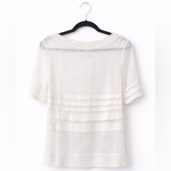 Anthropologie Vanessa Virginia sheer tiered top M nwt - Picture 3 of 8